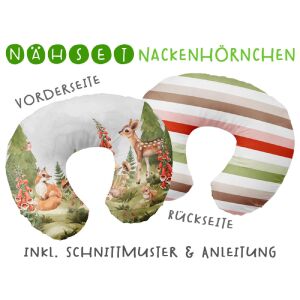 Nähset Nackenhörnchen Im Wald, inkl. Schnittmuster &...