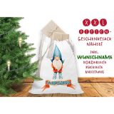 Nähset XXL Riesen WUNSCHNAME Geschenke-Sack Winterwichtel, Canvas