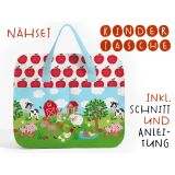 Nähset Hochw. Kindertasche Die kleine Farm, inkl. Schnittmuster + Anleitung, ägyptische Baumwolle