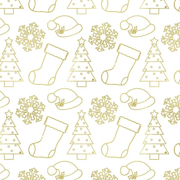 Gold Stiefel & Weihnachtsbaum auf hochwertiger, super weicher, ägyptischer Baumwolle Weihnachten