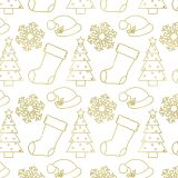 Gold Stiefel & Weihnachtsbaum auf hochwertiger, super weicher, ägyptischer Baumwolle Weihnachten