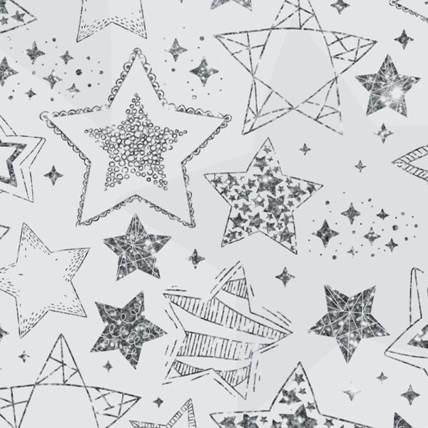 Sterne fake-Glitzer auf hochwertiger, super weicher, ägyptischer Baumwolle, Weihnachten