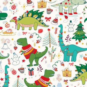 XMAS Dinos, Dinosaurier, BIO-Jersey by BioBox, Weihnachten