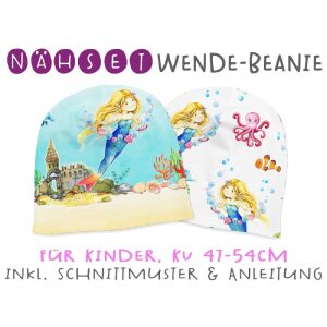 Nähset Wende-Beanie, Bio-Jersey, KU 47-54cm,...