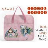 Nähset Hochw. Kindertasche Once upon a time, rosa, inkl. Schnittmuster + Anleitung, ägyptische Baumwolle