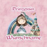 Bio-Jersey WUNSCHNAME Panel, Once upon a time, prinzessin