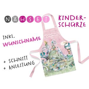 Nähset Kinder-Schürze mit WUNSCHNAME, Once upon a time,...