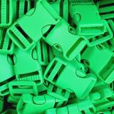 2 tlg. Steckschnallen-Set grün 25mm, Rucksackschließe / Steckverschluss + Leiterschnalle