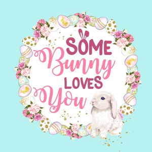 Bio-Jersey Panel, some bunny loves you, cute bunny by BioBox