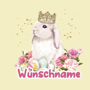 Bio-Jersey WUNSCHNAME Panel, king bunny, cute bunny