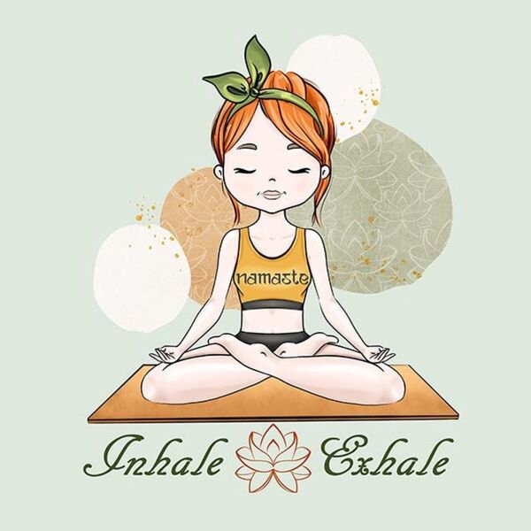 Bio-Jersey, XL-PANEL, Namaste, Yoga, Inhale Exhale, by Bio-Box