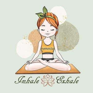 Bio-Jersey, XL-PANEL, Namaste, Yoga, Inhale Exhale