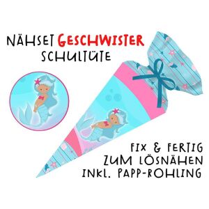 Nähset Geschwister-Schultüte Meerjungfrau, mit Rohling,...