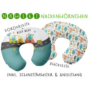 Nähset Nackenhörnchen, Monster on tour, inkl....