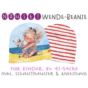 Nähset Wende-Beanie, KU 47-54cm, Mein Freund Albert,...