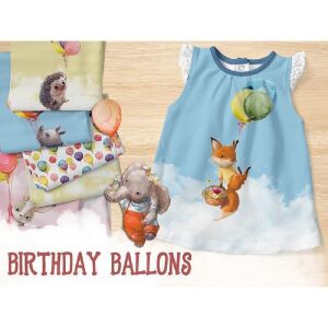 Bio-Jersey, birthday ballons, wolken blau