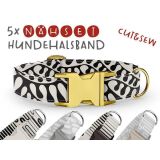 Nähset Hundehalsband - Retro 3 - XL (ca. 48-58 cm Halsumfang)