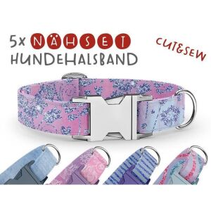 Nähset Hundehalsband - Fake Glitzer - XL (ca. 48-58 cm Halsumfang)