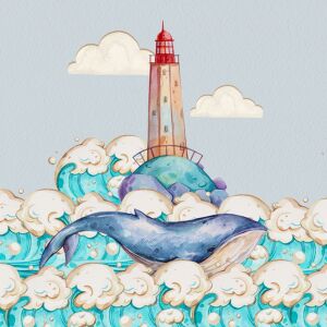 Bio-Jersey Panel, Ruf der Wale, Leuchtturm