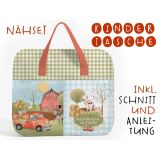 Nähset Hochw. Kindertasche Frühling auf der Farm, inkl. Schnittmuster + Anleitung, ägyptische Baumwolle
