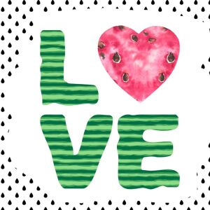 Bio-Jersey, XL Panel - Watermelon, love