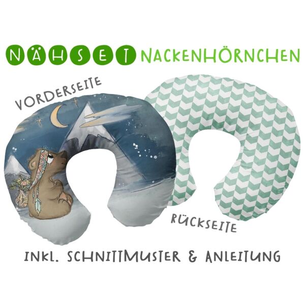 Nähset Nackenhörnchen, Boholand Bär, inkl. Schnittmuster & Anleitung