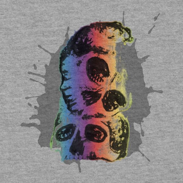 Bio-Sommersweat, Skulls rainbow XL-Panel, Düstere Gestalten