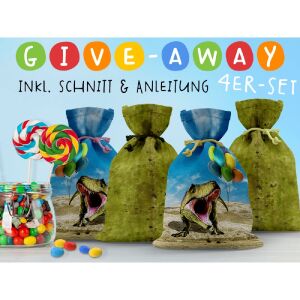 give away 4er Set, Dinosaurier, Canvas by Biobox