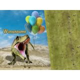 Bio-Jersey WUNSCHNAME Panel + Kombistoff Happy Birthday Dinosaurier, 2 in 1
