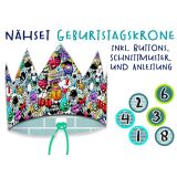 Nähset Geburtstagskrone inkl. Jahreszahlen, Grafitti Schnittmuster & Anleitung