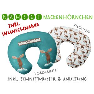 Nähset WUNSCHNAME Elchtastisch, inkl. Schnittmuster &...