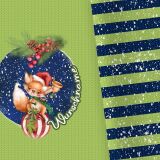 Bio-Sweat, PANEL + Kombistoff, fake Strick Christmas joy, grün, perfekt passend
