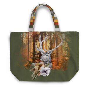 Nähset XL Shopper-Bag Tasche, Forest Portraits, Hirsch,...