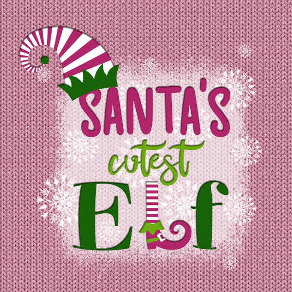 Bio-Sweat, PANEL + Kombistoff, Hello Santa Kids, Cutest Elf, perfekt passend