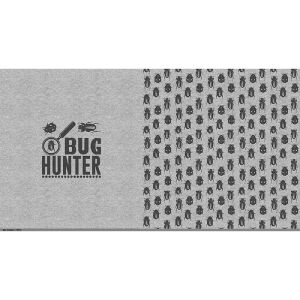 Bio-Sommersweat, XL PANEL + Kombistoff, Cool & Simple, Bug, grau melange