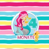 *SET* Bio-Jersey MONATS- Panel 1-12 Monate, Meerjungfrau