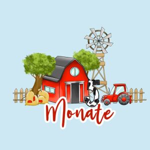 *SET* Bio-Jersey MONATS- Panel 1-12 Monate, Auf dem Bauernhof