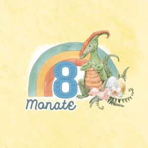*SET* Bio-Jersey MONATS- Panel 1-12 Monate, Dinosaurier