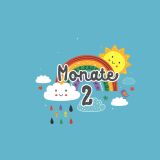 *SET* Bio-Jersey MONATS- Panel 1-12 Monate, Regenbogen