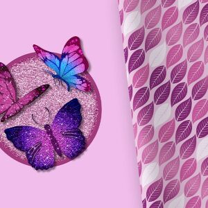 Bio-Jersey, PANEL + Kombistoff für Schultüte Schmetterlinge