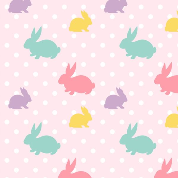 Bio-Jersey, Funny Bunny, Hasen und Punkte rosa