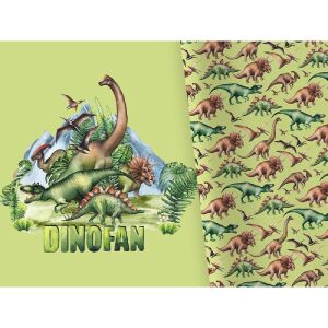 .Bio-Jersey, PANEL + Kombistoff, Dino Jungle, Dinofan