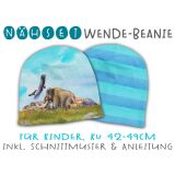 Nähset Wende-Beanie, KU 42-49cm, Eiszeit, Bio-Jersey