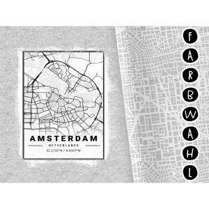 Bio-Jersey XXL Panel + Kombistoff City Trip Amsterdam, 2...