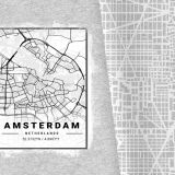 Bio-Jersey XXL Panel + Kombistoff City Trip Amsterdam, 2 in 1 Grau