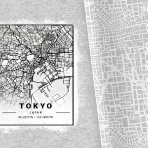 Bio-Jersey XXL Panel + Kombistoff City Trip Tokyo, 2 in 1