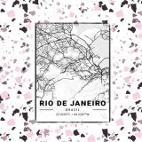 Bio-Jersey XXL Panel + Kombistoff City Trip Rio de Janeiro, 2 in 1 Rosa