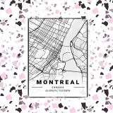Bio-Jersey XXL Panel + Kombistoff City Trip Montreal, 2 in 1 Rosa