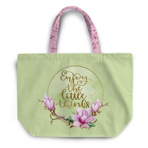 Nähset XL Shopper-Bag Tasche, Magnolia Love, grün, inkl....