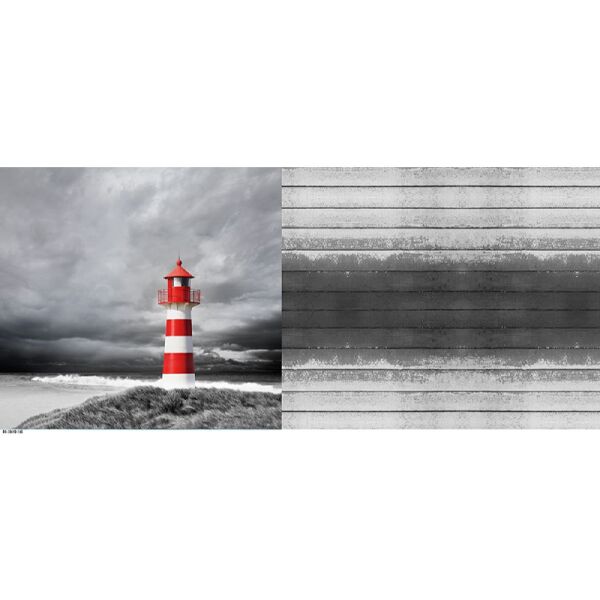 Bio-Jersey XL Panel + Kombistoff Stormy Sea, Leuchtturm, 2 in 1